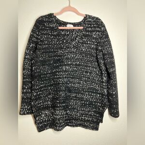 Calvin Klein Sweaters | CK V Neck Warm Sweater knit size M Black White
